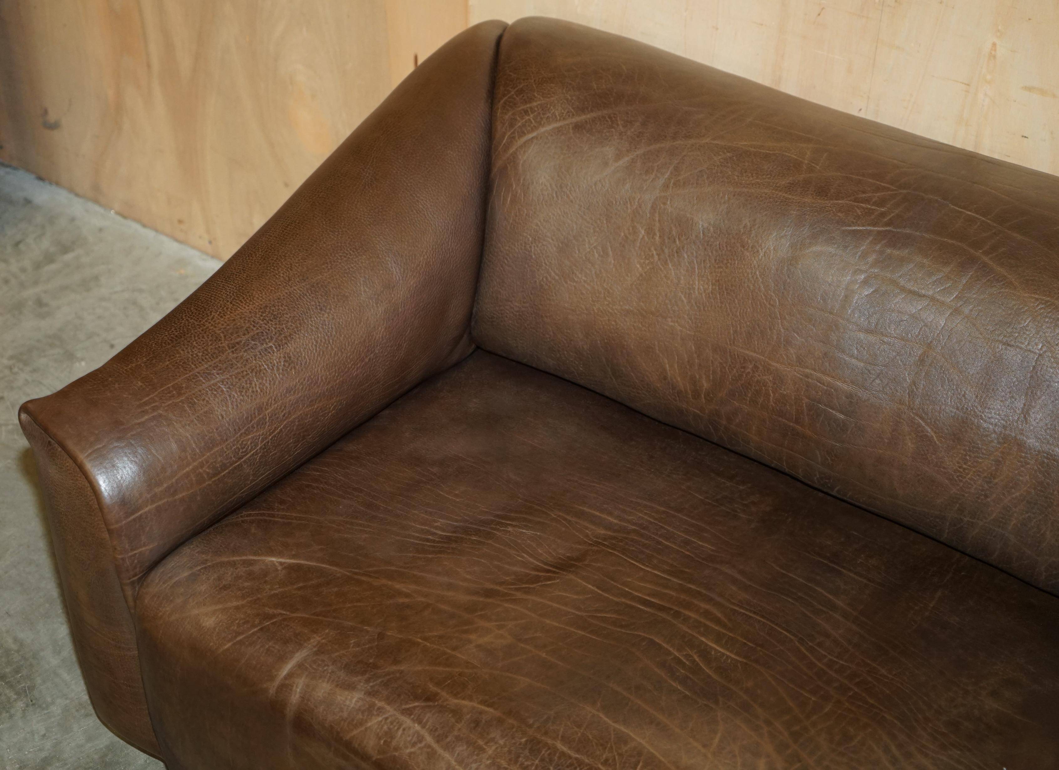 Reclining canapé De Sede DS47 in restored buffalo neck leather