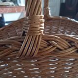 Woven wicker basket