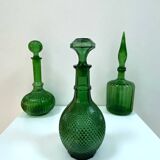 Italian carafe Empoli from the 1960s - Glass with diamond points.