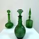 Italian carafe Empoli from the 1960s - Glass with diamond points.