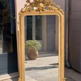 Napoleon iii mirror from the 19th century, large model, in gilded wood, height: 156 cm