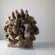 Large organic glazed stoneware sculpture with coral shapes, signed, 2002