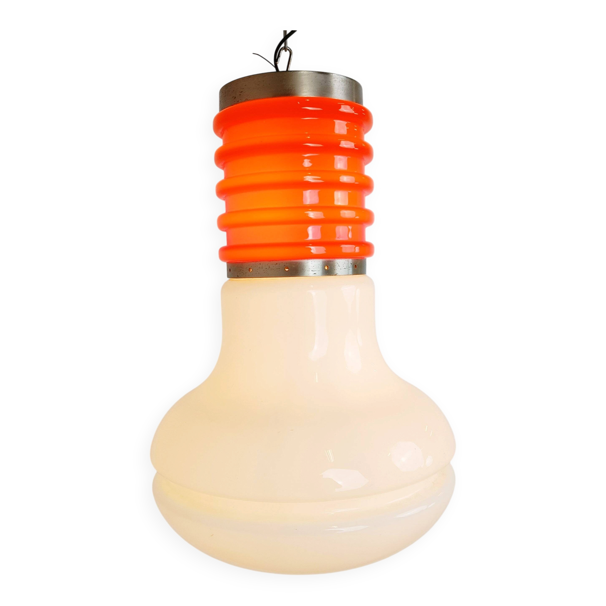Space age glass pendant light, 1960s