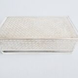 WMF box made of acrylic plexiglass and silver-plated lid, Sigrid Kupetz Design, jewelry box, napkin