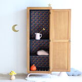 Armoire vestiaire d'internat vintage en chêne revisité