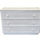 Vintage White Rattan and Cane Chest of Drawers from the 80s