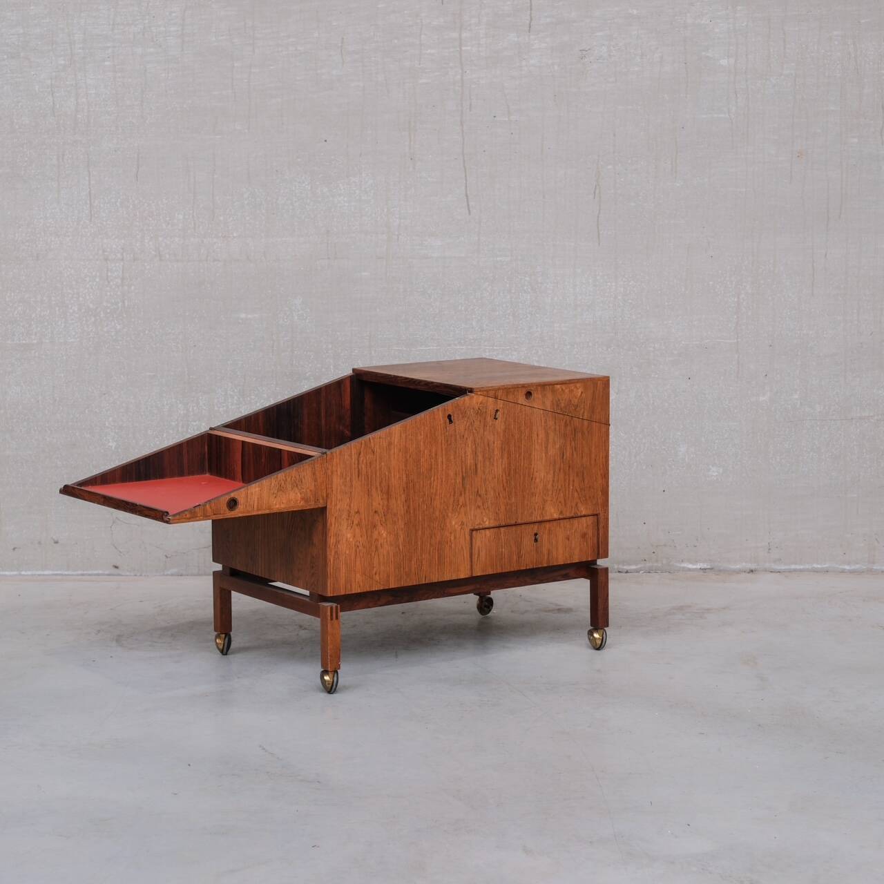 Leif Alring Danish Rosewood Mid-century Bar Cabinet
