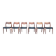 Set of 6 chairs model 71 by Niels O. Moller, vintage Scandinavian furniture.
