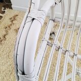 White rattan bench