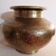 Antique Indian brass holy water pot (vase)