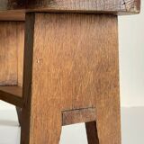 Vintage solid oak stool