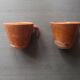 Duo of glazed potter's cups