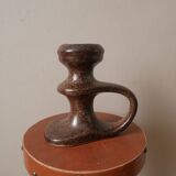 Vintage ceramic hand candle holder handmade pottery Scandinavian country spirit japandi