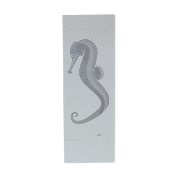 Press engraving silver seahorse