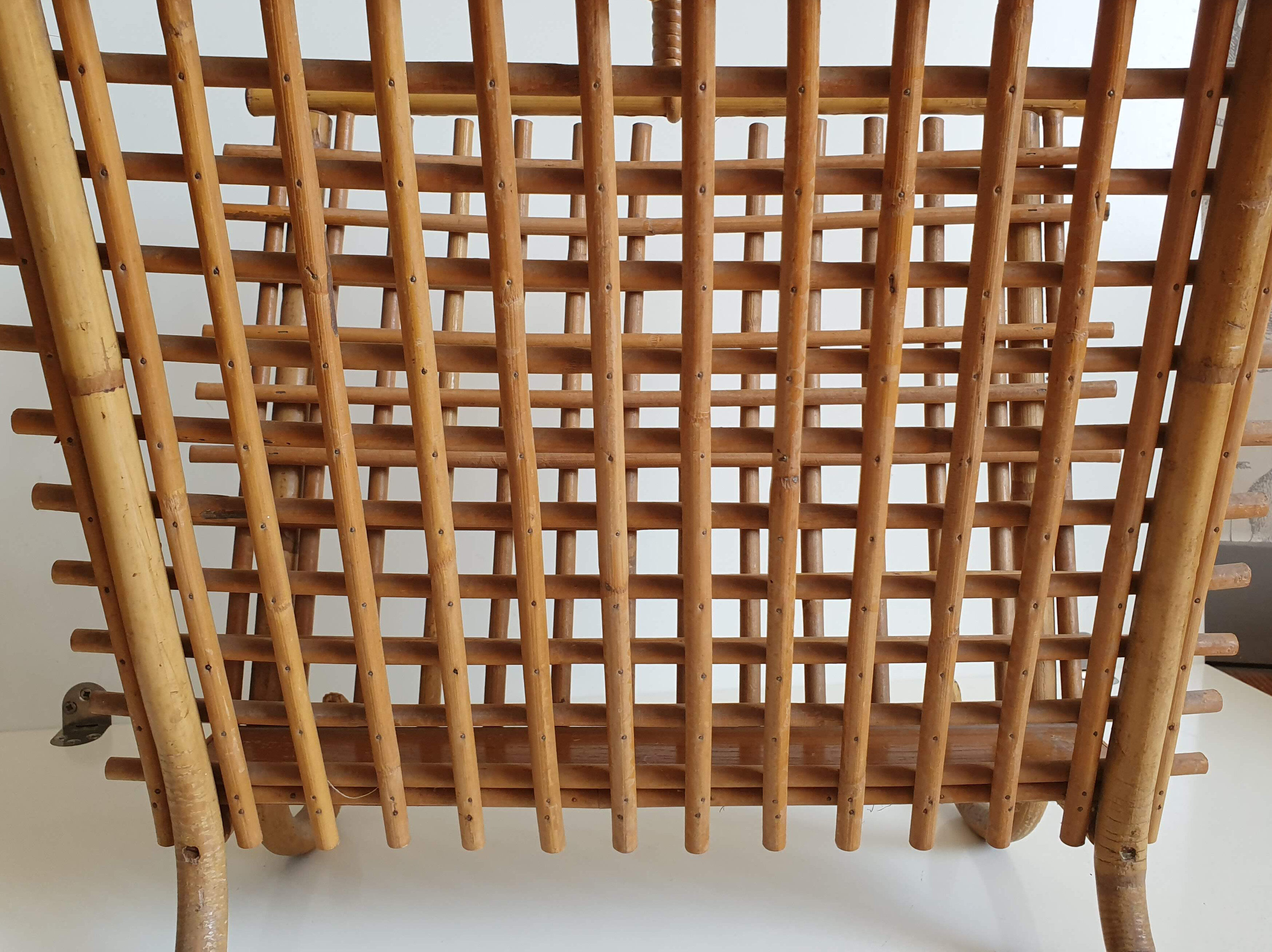 Rattan magazine door from the 60s/70s