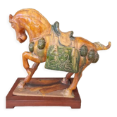 Glazed terracotta horse