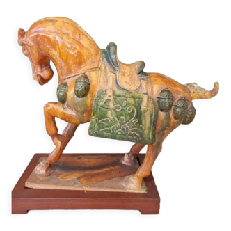 Glazed terracotta horse