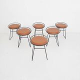 Cees Braakman for Pastoe KM05 metal wire stools, The Netherlands 1958