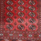 Vintage Pakistani carpet Tekke handmade 127cm x 180cm 1960s, 1C598
