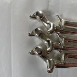 Vintage silver-plated dachshund knife rest