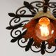 Lampe à suspension vintage en fer forgé, années 1930