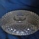Crystal glass dish with aperitif cake vintage biscuit