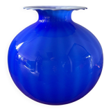 Large Murano glass spherical vase in two-tone glass paste