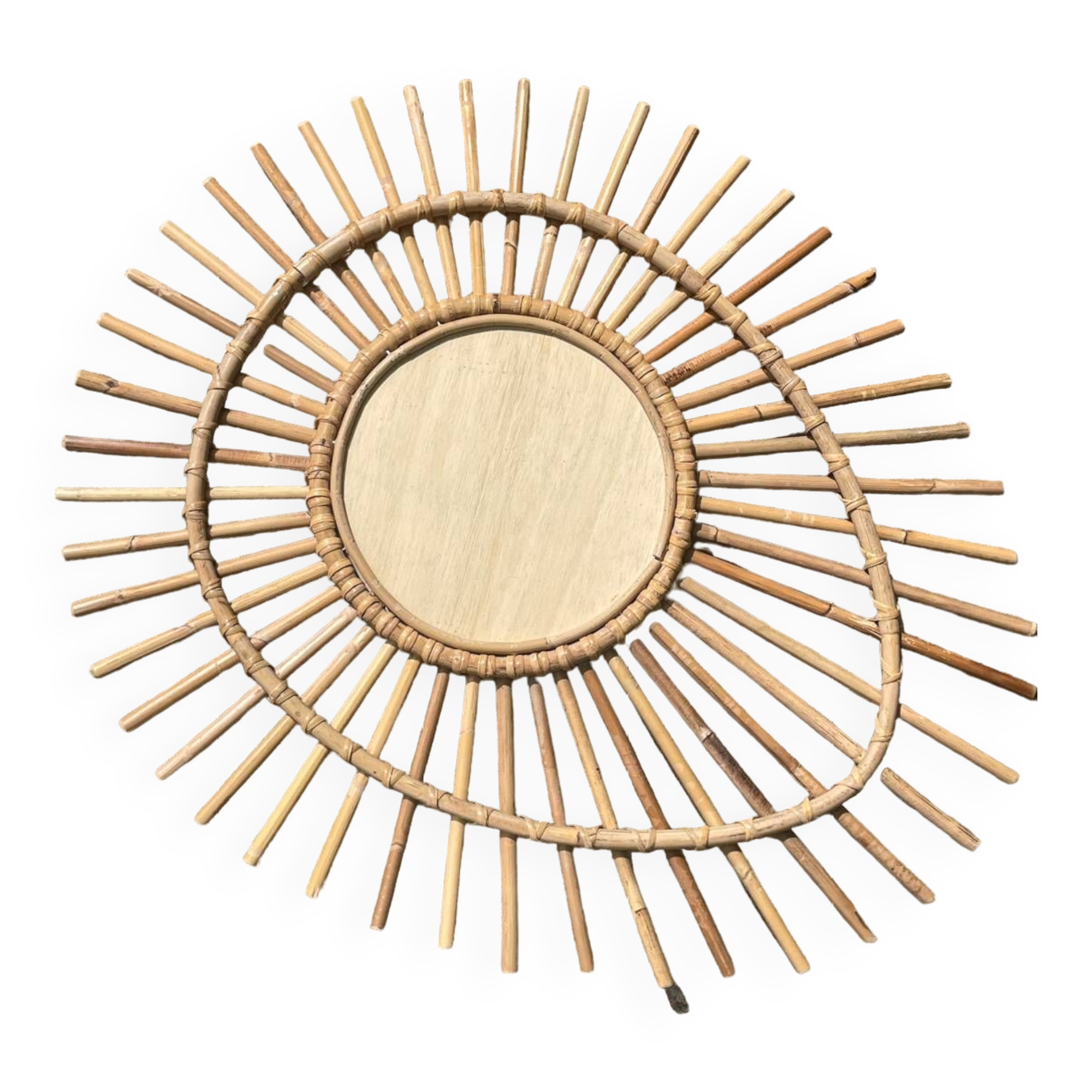 Rattan sun mirror 70'