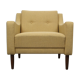 1960s polstery armchair in yellow, restored