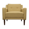 1960s polstery armchair in yellow, restored