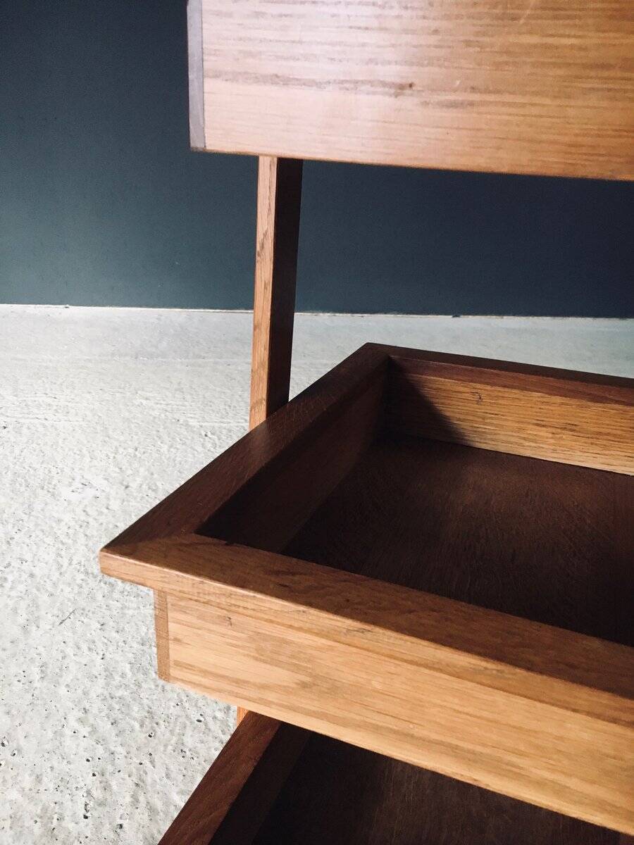 Mid-Century Oak Magazine Holder, Belgium, 1950s