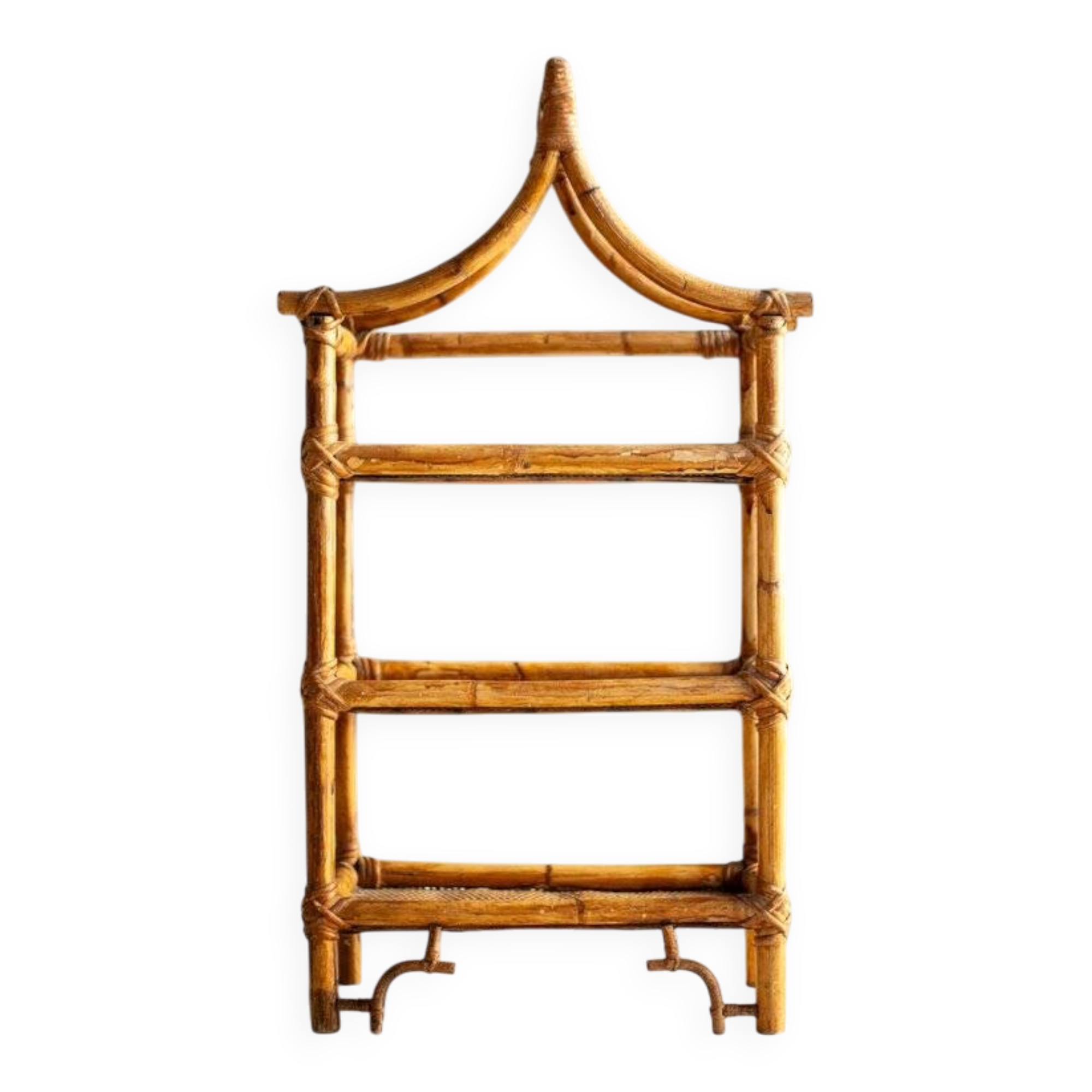 Bamboo pagoda shelf, 1960s