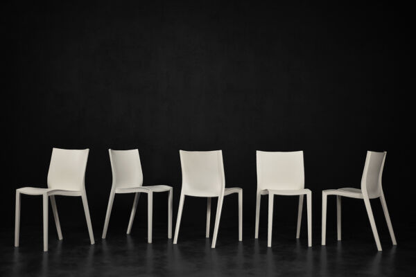 Chaises vintage en plastique lisse et moderne du milieu du siècle par Philippe Starck pour Xo Design, lot de 5