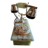 Téléphone en onyx et laiton