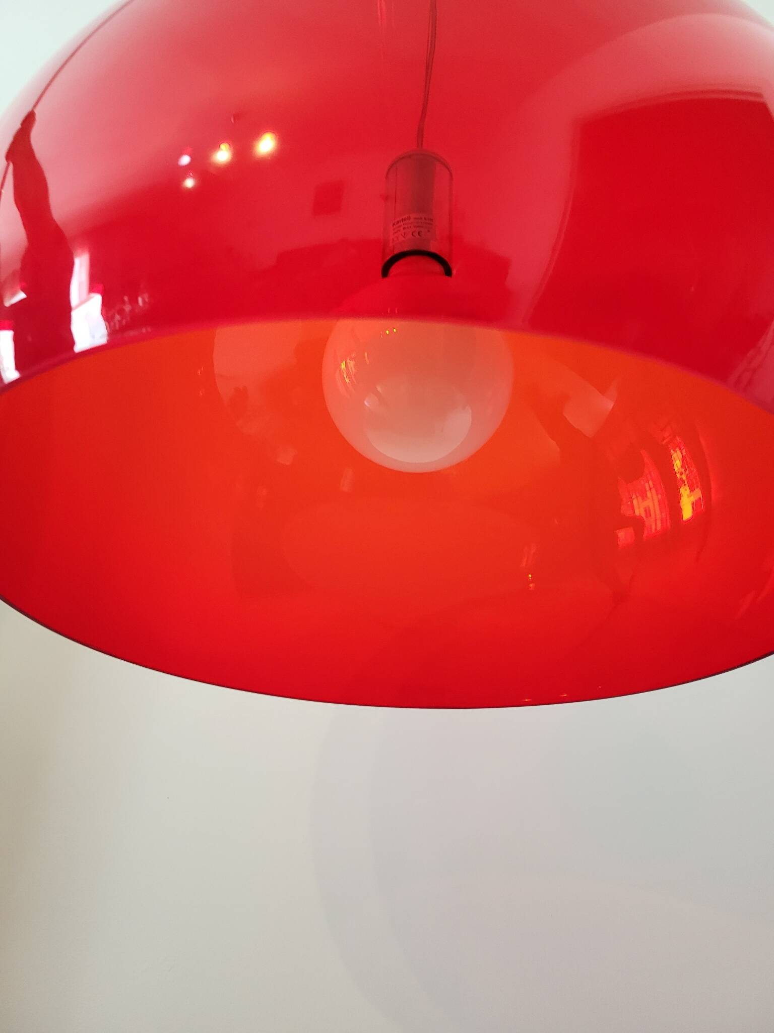 Lustre ICON by Ferruccio Laviani for Kartell Red Italy Modern