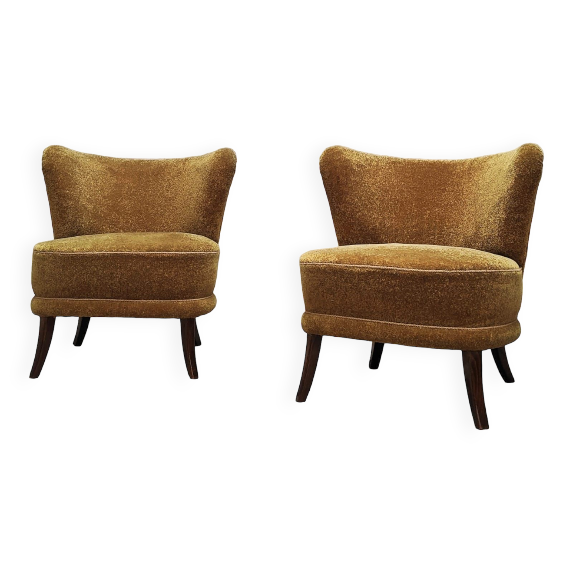 Two Mid Century cocktail chairs