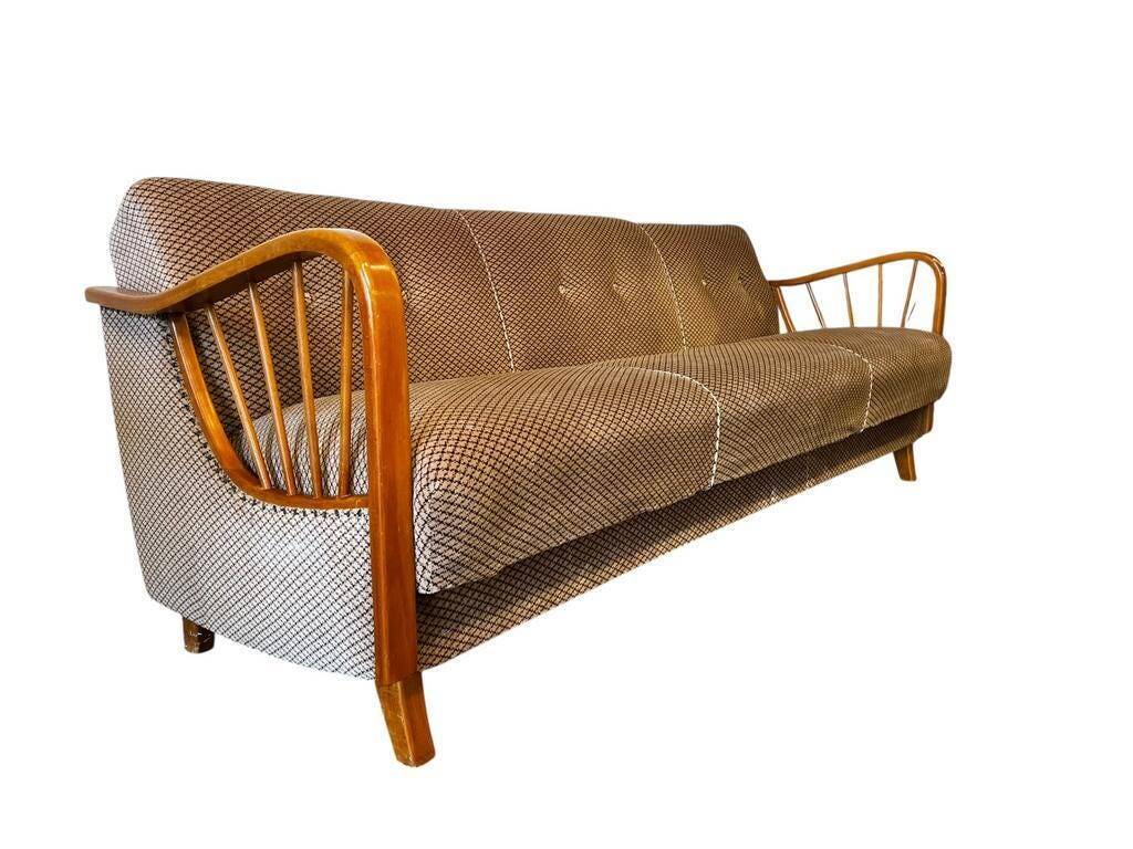 Canapé vintage en bois / canapé-lit / canapé
