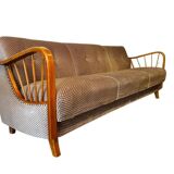 Canapé vintage en bois / canapé-lit / canapé