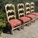 4 chaises de Style Louis XIII