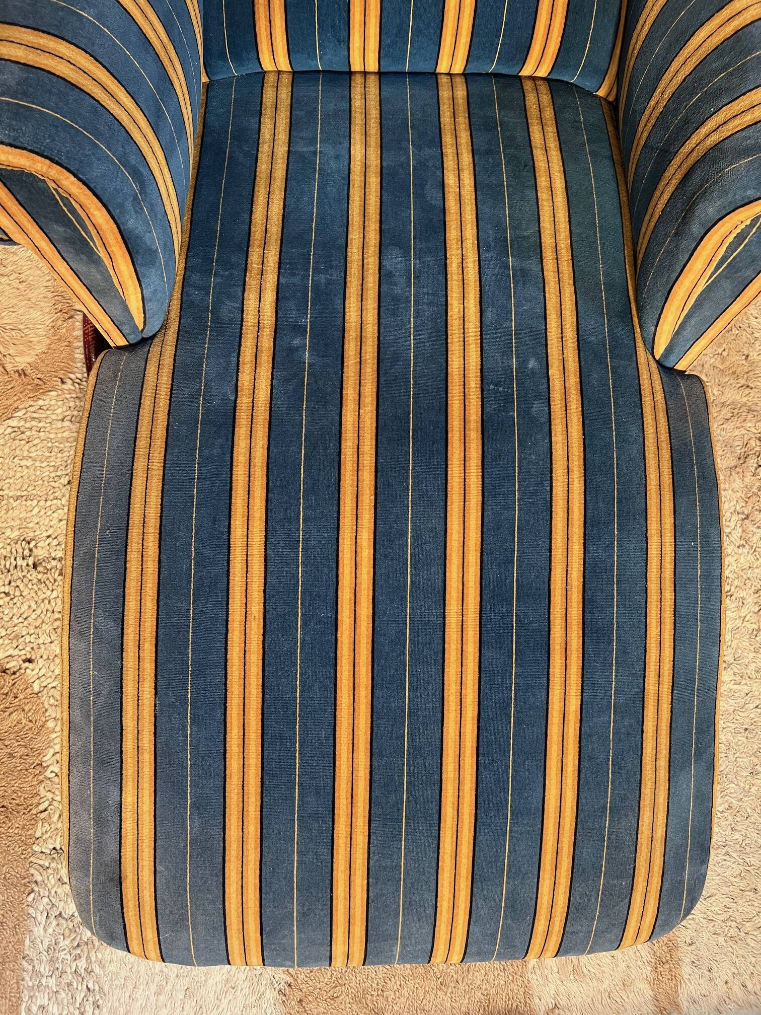 Dr Pascaud's Le Surrepos lounge chair, 1920s velvet chaise longue