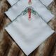 6 antique embroidered napkins