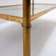 Two-tier side table with eglomisé mirror by Maison Jansen, French.