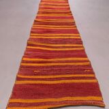 Old Turkish narrow Kilim Runner 272x52 cm shabby chic, vintage kelim