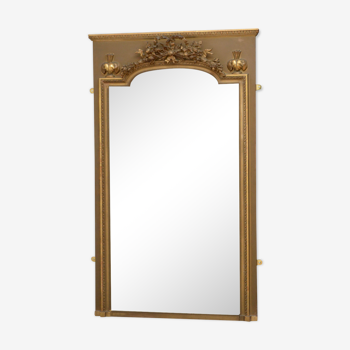 19th century trumeau mirror - 142x85cm