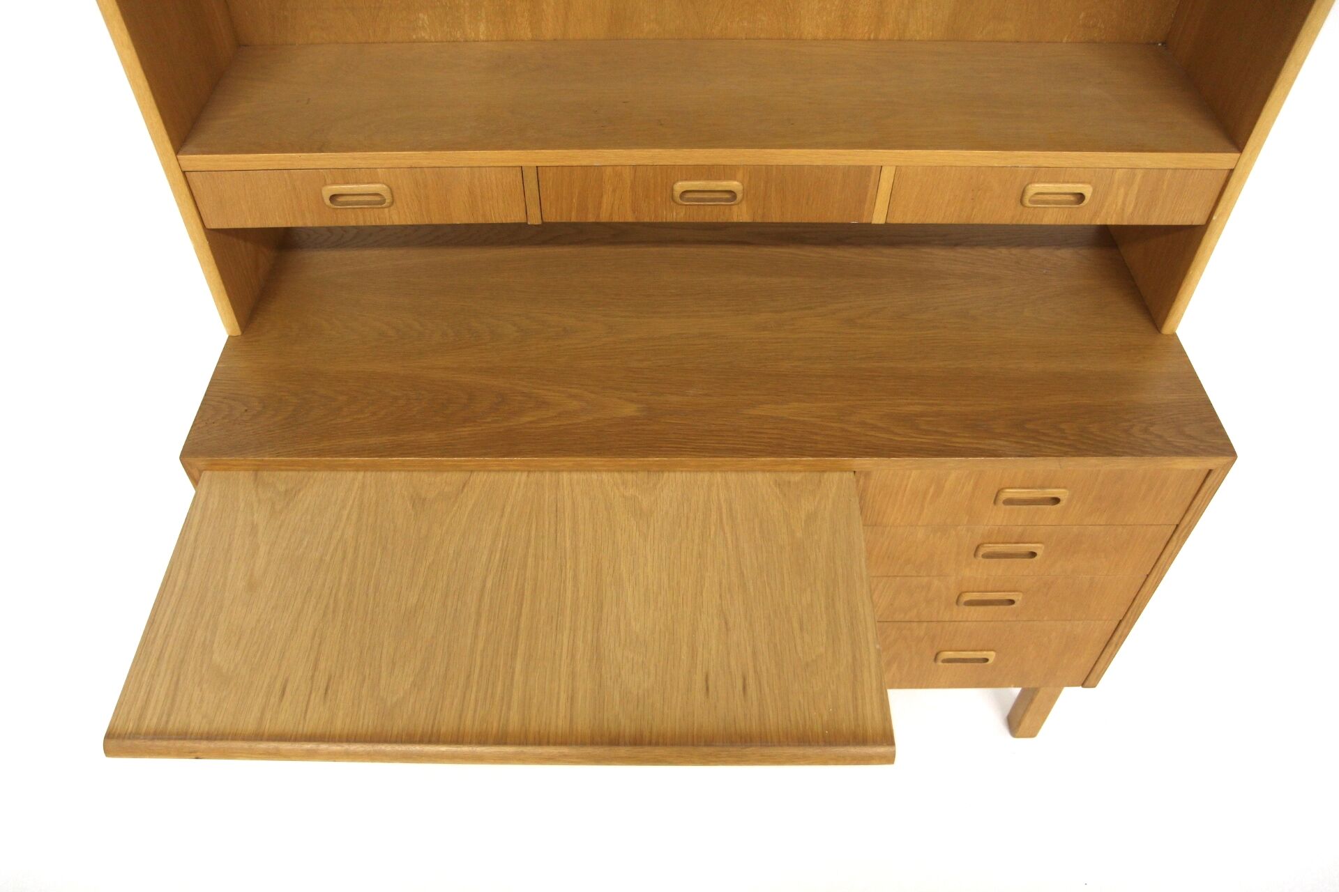 Scandinavian oak chest of drawers-bookcase, Sweden, 1960