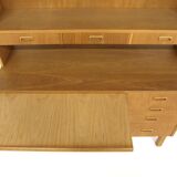 Scandinavian oak chest of drawers-bookcase, Sweden, 1960