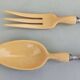 Sterling silver and ivorine salad servers