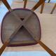 Set of 4 chairs in red skaï kitchen wood chair