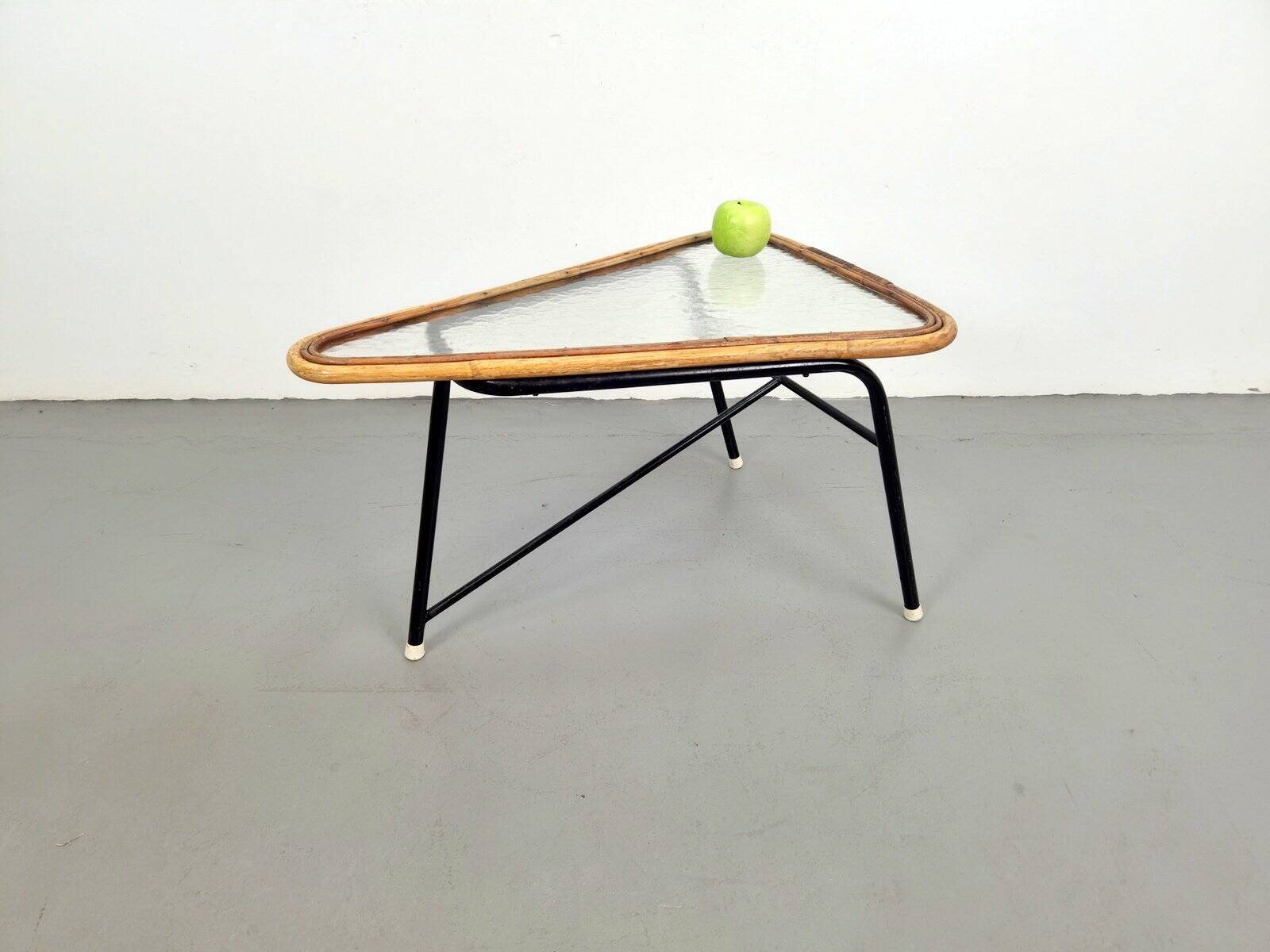 Vintage Rattan Coffee Table attributed to Dirk Van Sliedregt for Rohé Noordwolde, 1960s