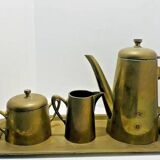 Art Nouveau brass tea set 1900